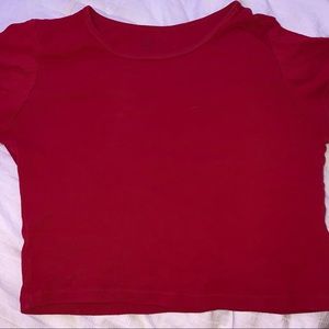 J. Galt red crop top tee one size